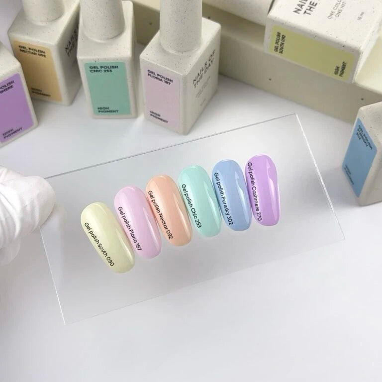NAILSOFTHEDAY Gel polish Puresky 302 — пастельно-блакитний гель-лак, що перекривається в один шар, 10 мл