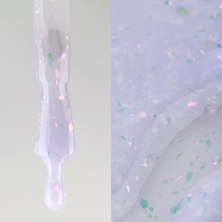 NAILSOFTHEDAY Cover basе 33 potal — легке молочне з голографічною поталлю базове покриття для нігтів, 10 мл