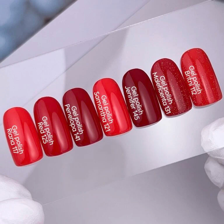 NAILSOFTHEDAY Gel Polish Penelopa 141 — глубокий червоний гель-лак для нігтів, що перекриває в один шар, 10 мл