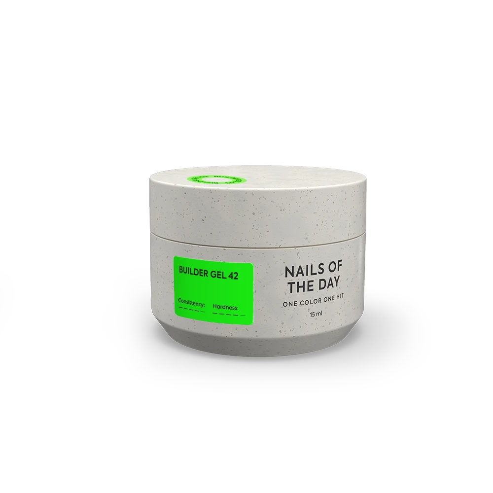 NAILSOFTHEDAY Builder gel 42 — насичено-салатовий гель для нарощування нігтів, 15 мл
