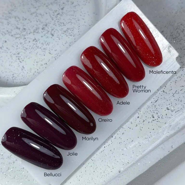 NAILSOFTHEDAY Gel Polish Adele — червоний зі шиммером гель-лак для нігтів, що перекриває в один шар, 10 мл