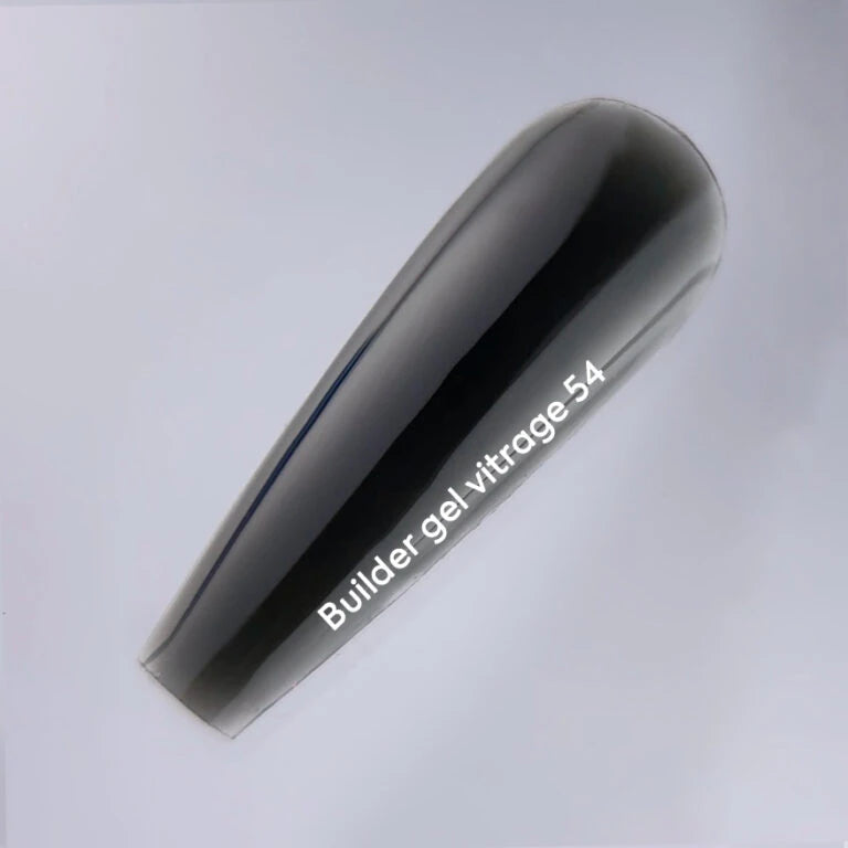 NAILSOFTHEDAY Builder gel 54 vitrage — чорний вітражний гель для нарощування нігтів, 15 мл