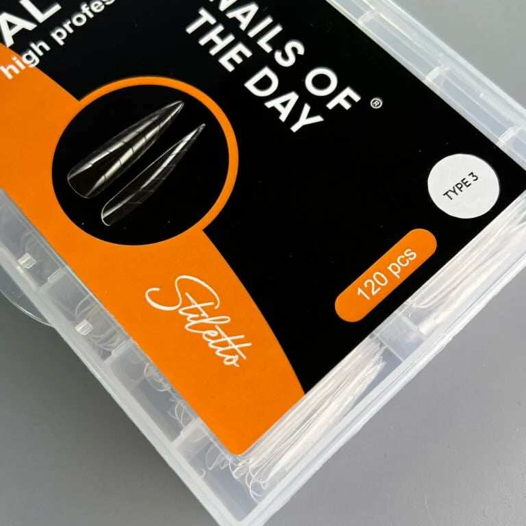 NAILSOFTHEDAY Dual Form Stiletto (Type 3) — верхні форми стилет/мигдаль для нігтів, 120 шт