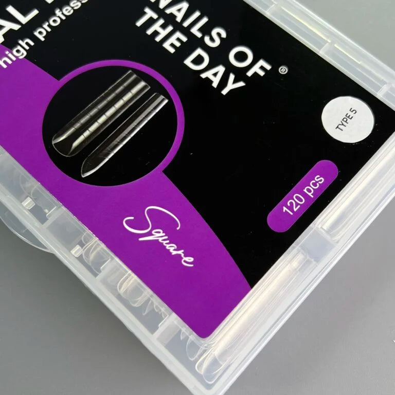NAILSOFTHEDAY Dual Form Square (Type 5) — верхні форми квадрат для нігтів, 120 шт