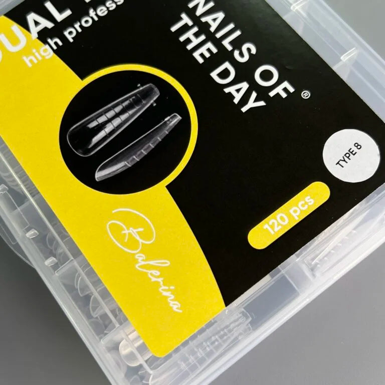 NAILSOFTHEDAY Dual Form Balerina (Type 8) — верхні форми балерина для нігтів, 120 штук