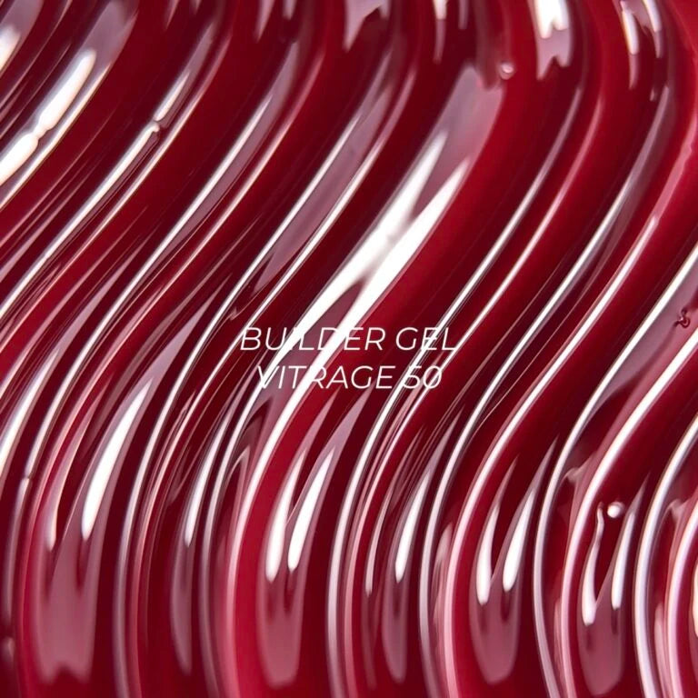 NAILSOFTHEDAY Builder gel 50 vitrage — червоний вітражний гель для нарощування нігтів, 15 мл