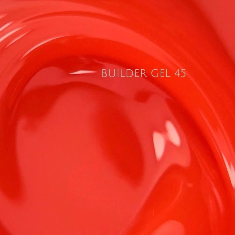NAILSOFTHEDAY Builder gel 45 — коралово-червоний гель для нарощування нігтів, 15 мл