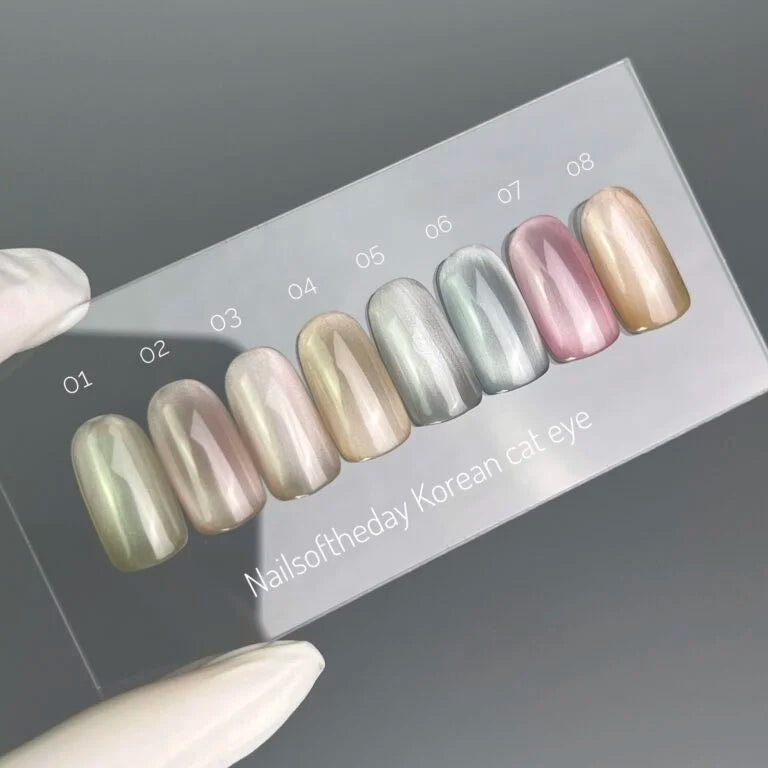 Korean cat eye 08 – тепло-бежевий гель-лак котяче око, 10 мл