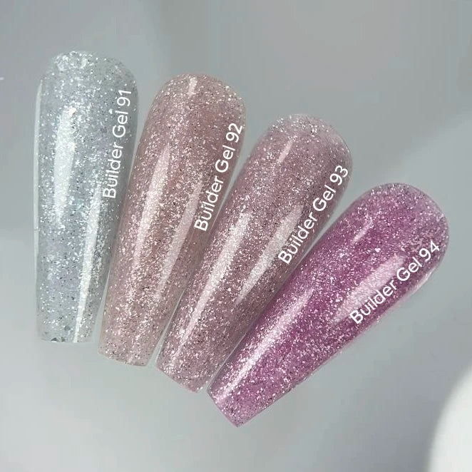 NAILSOFTHEDAY Builder gel 91 — сріблясто-молочний світловідбиваючий гель для нарощування нігтів, 15 мл