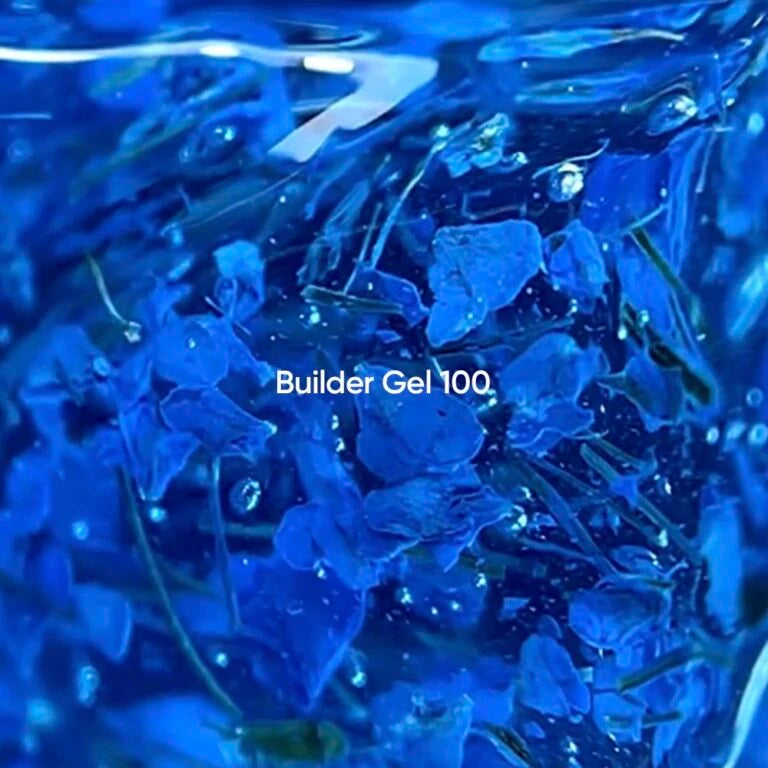 NAILSOFTHEDAY Builder gel 100 — блакитний з сухоцвітами гель для нарощування нігтів, 15 мл