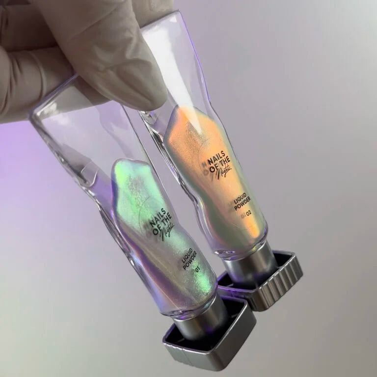Liquid powder 01 — рідка втирка з переливом від зеленого до фіолетового для нігтів, 5 г