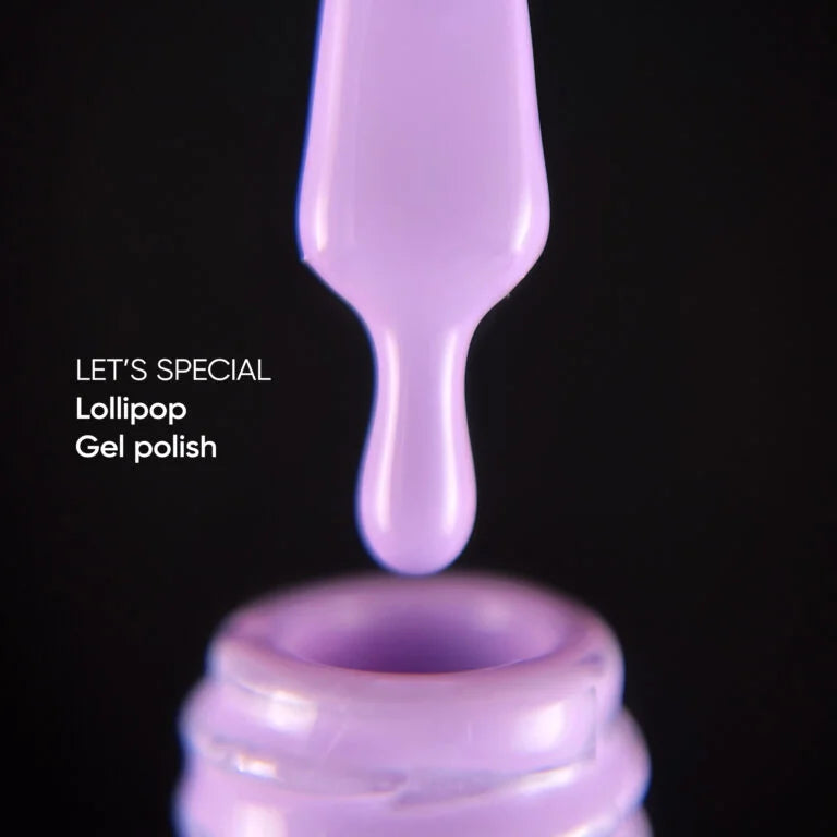 NAILSOFTHEDAY Gel Polish Lollipop — ліловий пастельний гель-лак для нігтів, що перекриває в один шар, 10 мл