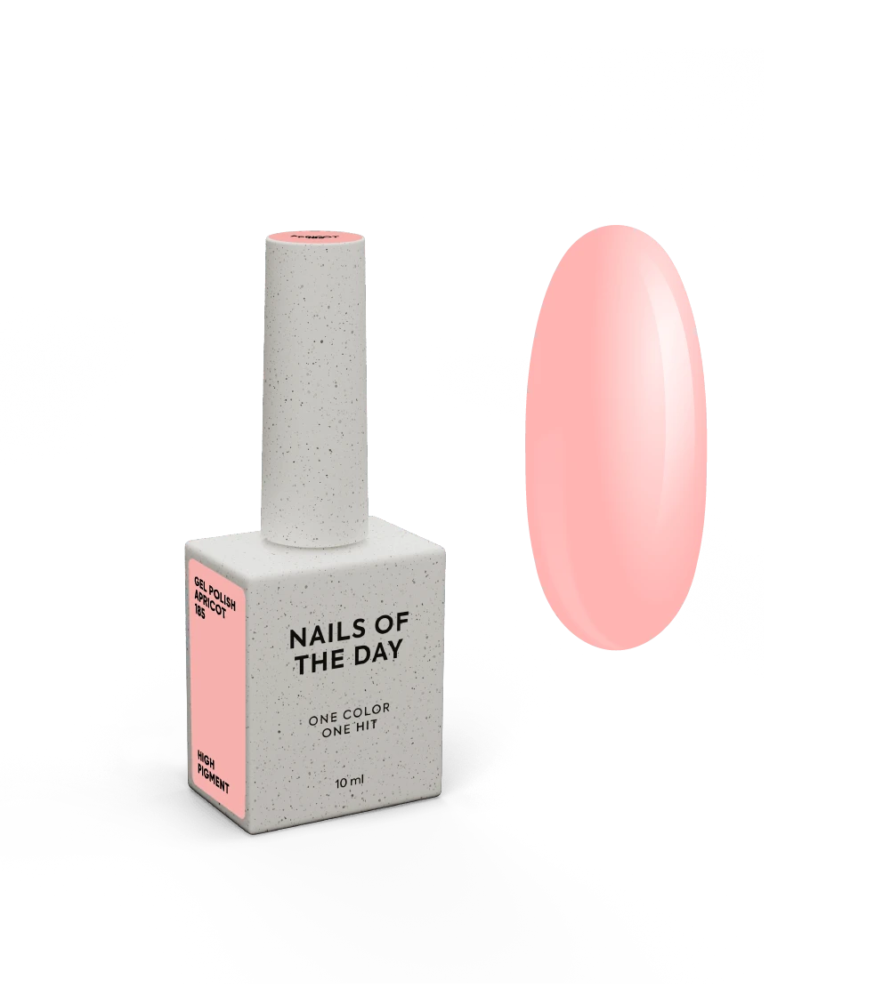 NAILSOFTHEDAY Gel Polish Apricot 185— абрикосовий гель-лак для нігтів, що перекриває в один шар, 10 мл