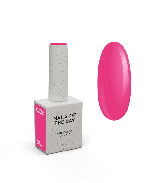 NAILSOFTHEDAY Gel Polish Barbie – особливий неоново-рожевий гель-лак, що перекривається в один шар, 10 мл