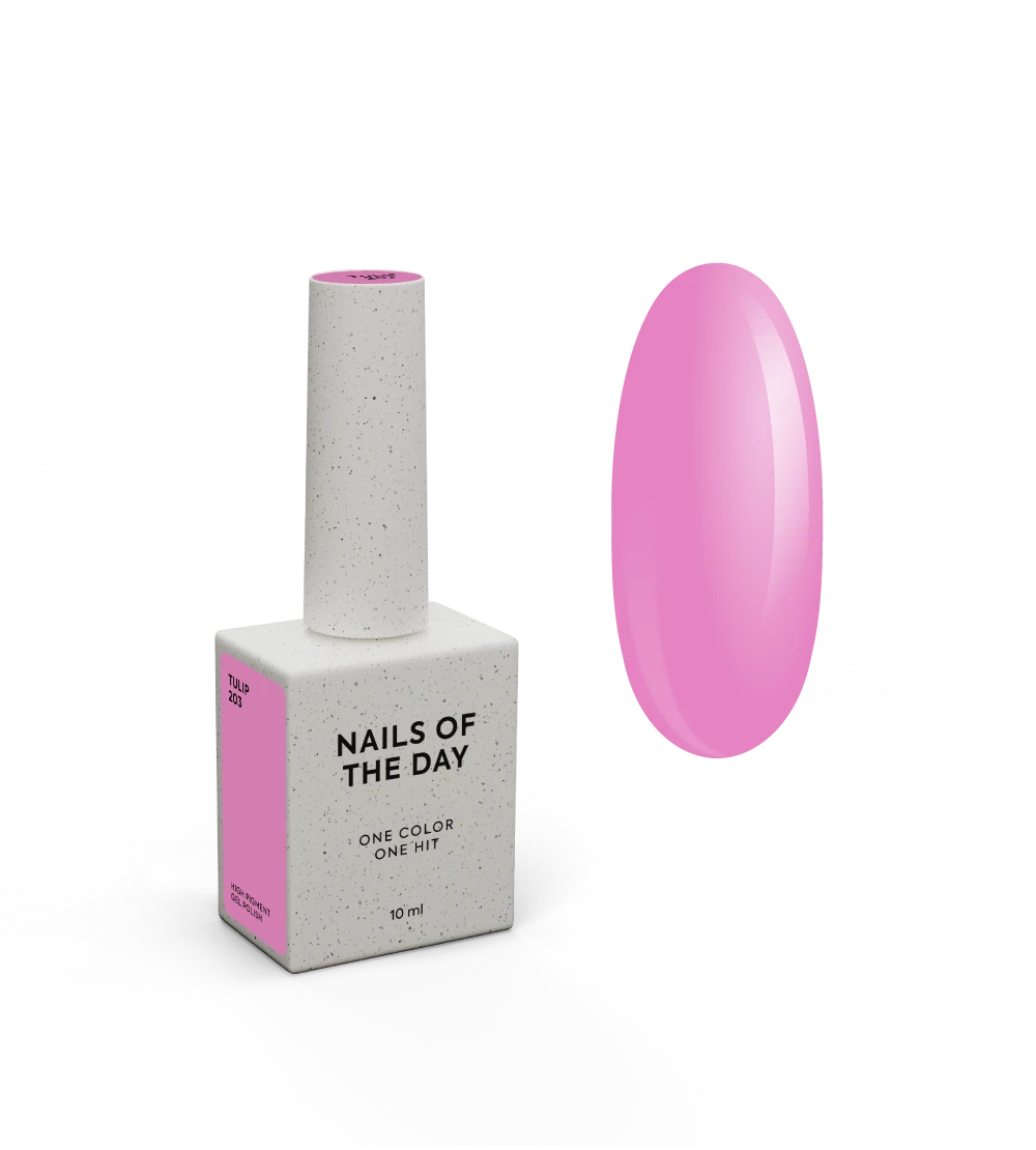 NAILSOFTHEDAY Gel Polish Tulip — холодний рожевий гель–лак для нігтів, що перекриває в один шар, 10 мл