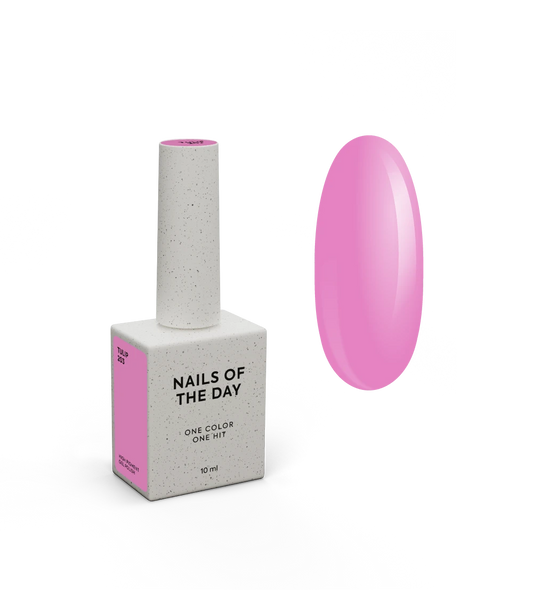 NAILSOFTHEDAY Gel Polish Tulip — холодний рожевий гель–лак для нігтів, що перекриває в один шар, 10 мл