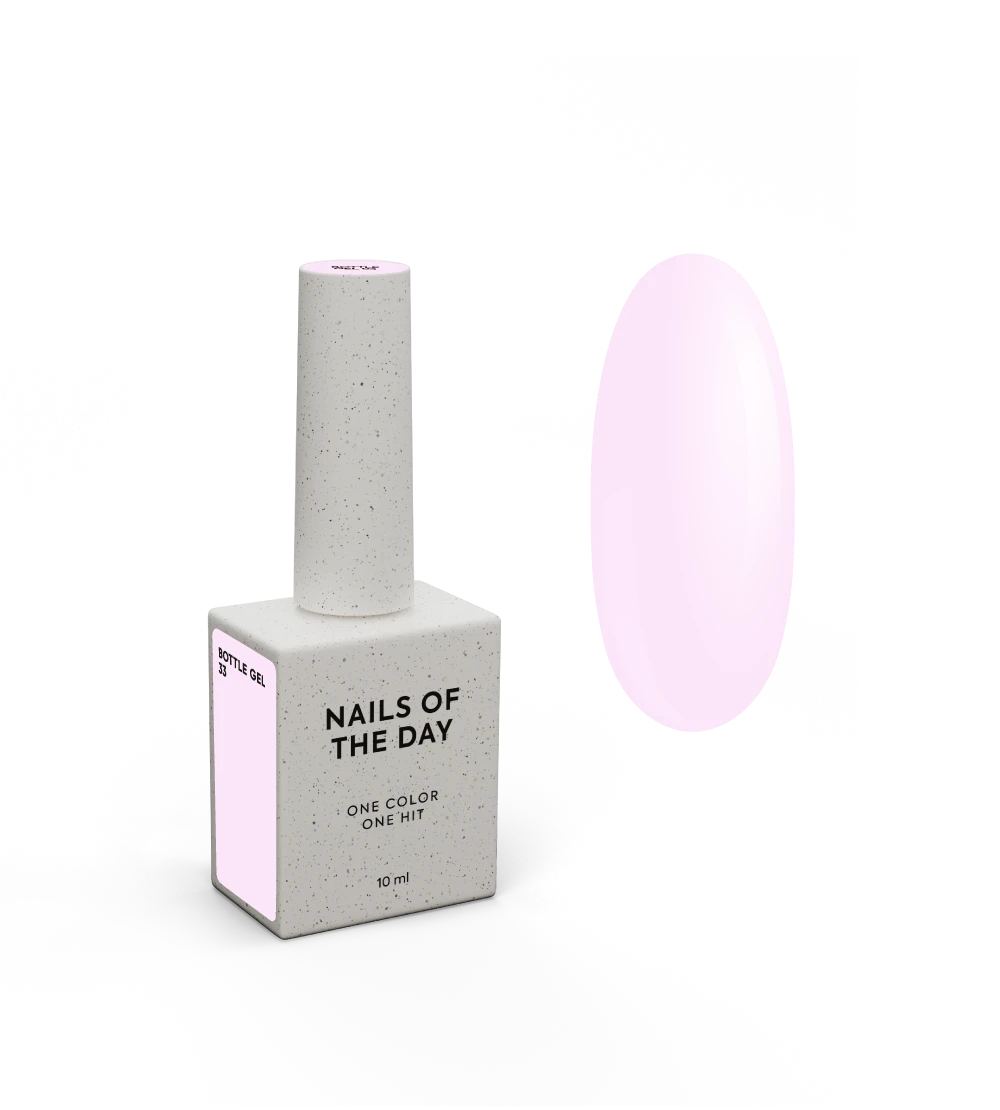 NAILSOFTHEDAY Bottle gel 33 – ніжно-рожевий надміцний гель для укріплення нігтів, 10 мл