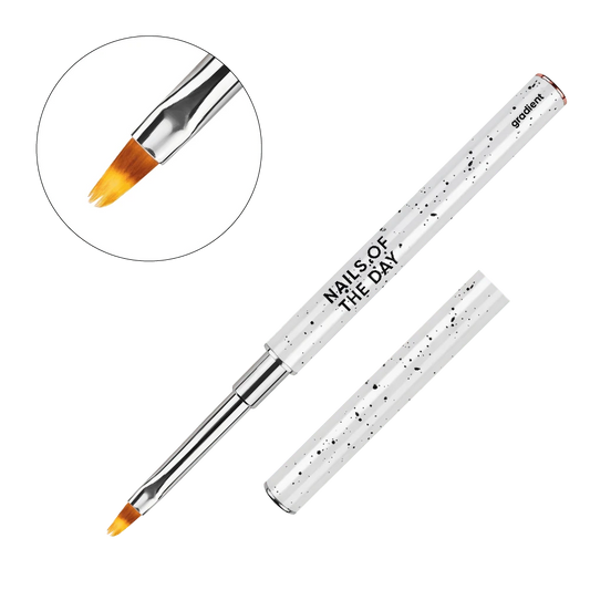 NAILSOFTHEDAY Brush Gradient — професійний пензлик для манікюру металевий з ковпачком для градієнтів, 12 мм