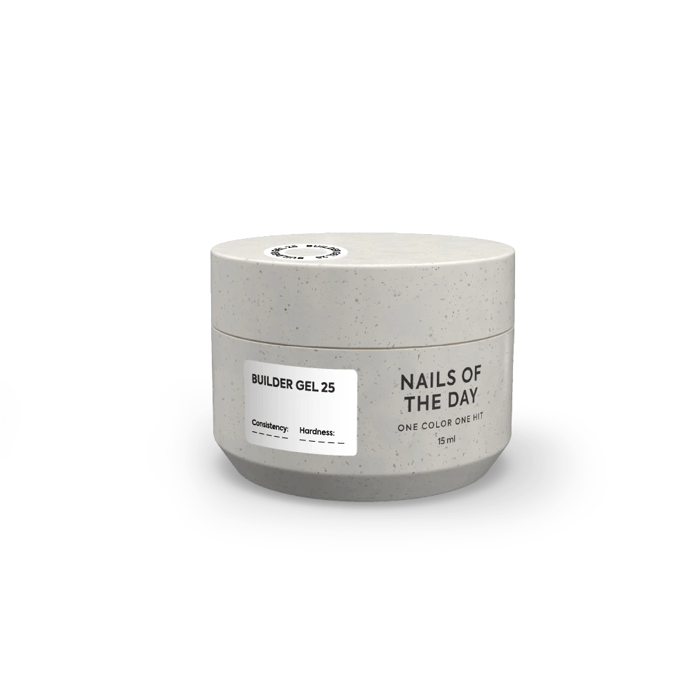 NAILSOFTHEDAY Builder Gel 25 — насичений білий гель для нарощування нігтів, 15 мл