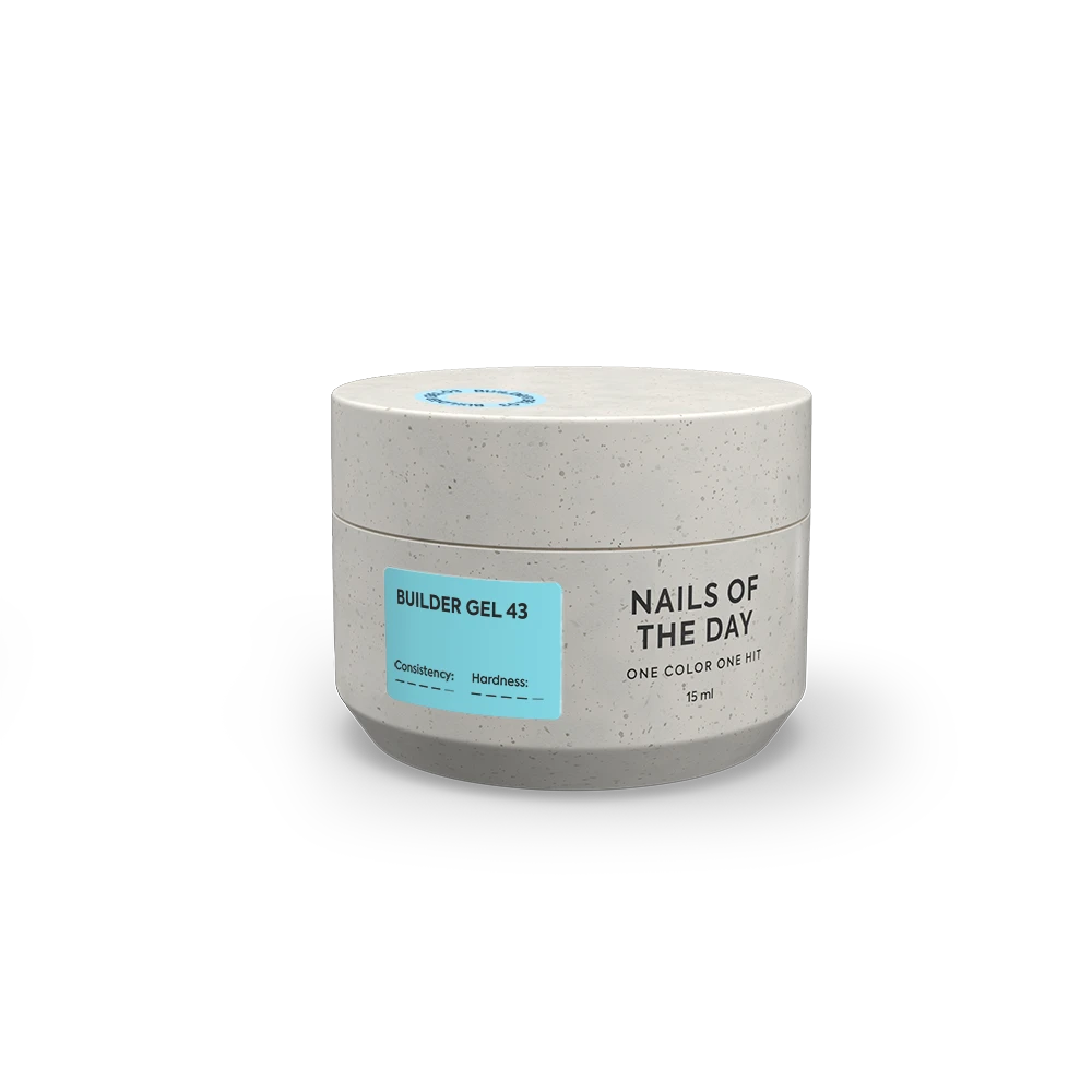 NAILSOFTHEDAY Builder gel 43 — світло-блакитний гель для нарощування нігтів, 15 мл