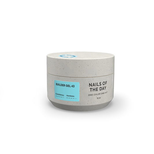 NAILSOFTHEDAY Builder gel 43 — світло-блакитний гель для нарощування нігтів, 15 мл
