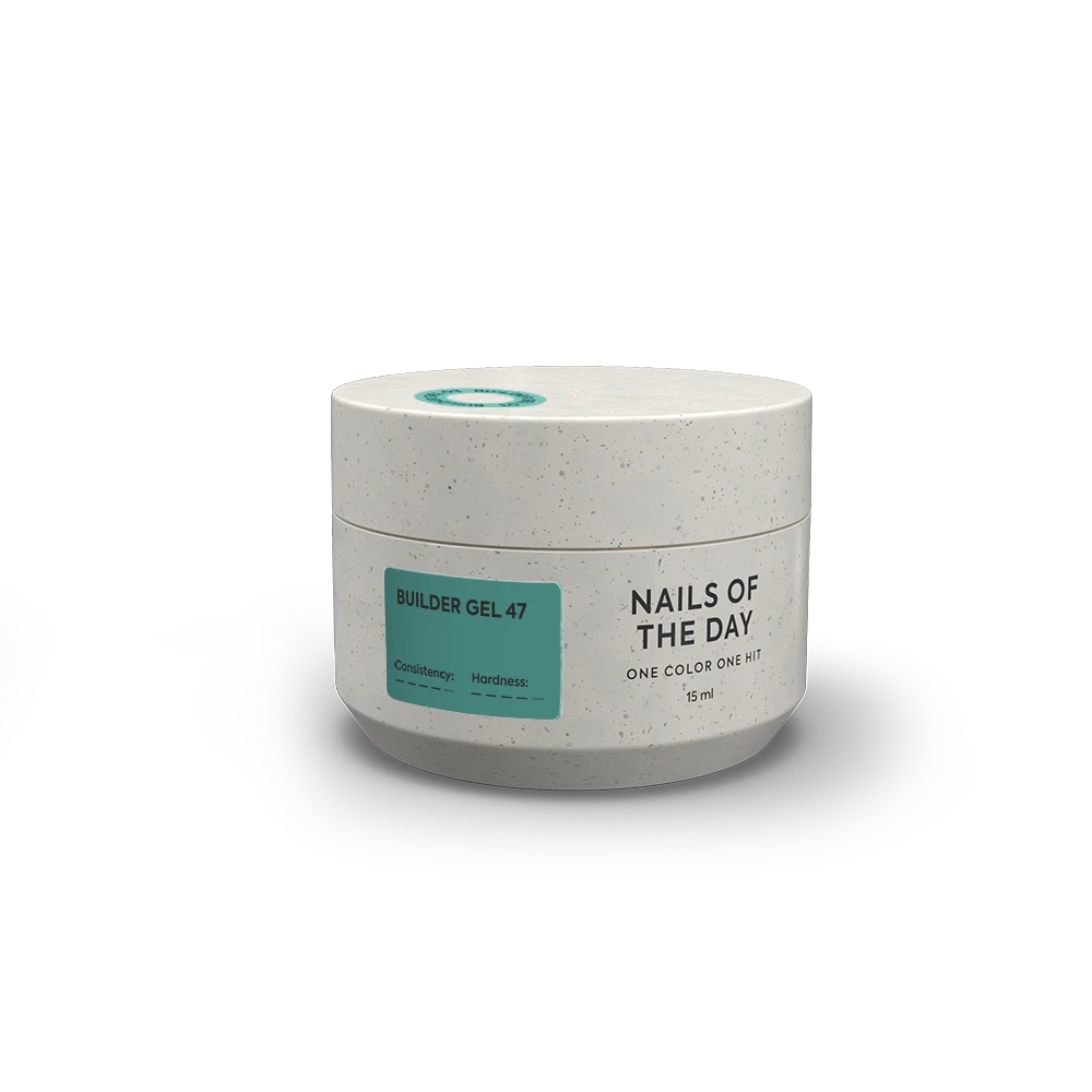 NAILSOFTHEDAY Builder gel 47— бірюзовий гель для нарощування нігтів, 15 мл