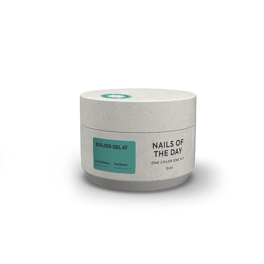 NAILSOFTHEDAY Builder gel 47— бірюзовий гель для нарощування нігтів, 15 мл