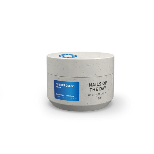 NAILSOFTHEDAY Builder gel 53 vitrage — синій ний вітражний гель для нарощування нігтів, 15 мл