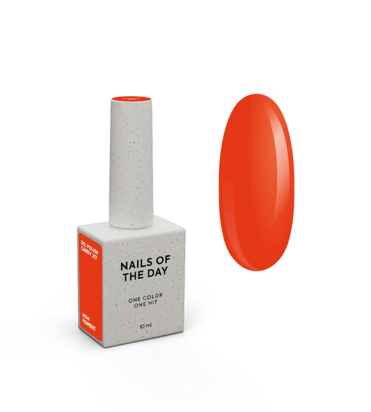 NAILSOFTHEDAY Gel Polish Candy — яскраво-насичений кораловий гель-лак, що перекривається в один шар, 10 мл