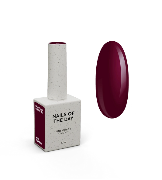 NAILSOFTHEDAY Gel Polish Cherry — спіло-вишневий гель-лак, що перекривається в один шар, 10 мл