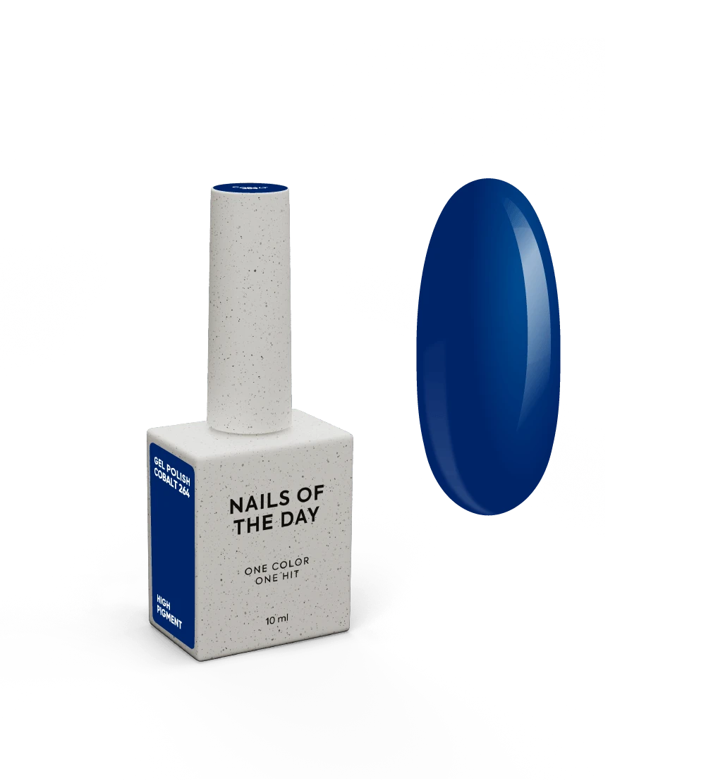 NAILSOFTHEDAY Gel Polish Cobalt — насичено-синій гель-лак, що перекривається в один шар, 10 мл