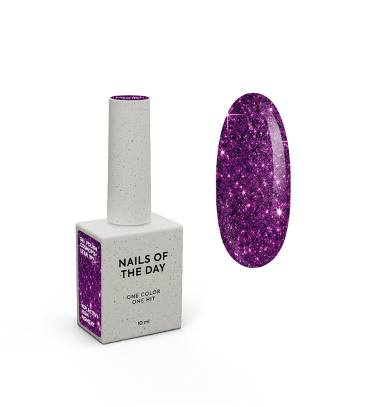 NAILSOFTHEDAY Gel polish Cosmopolitan — темно–рожевий світловідбиваючий гель–лак для нігтів, 10 мл