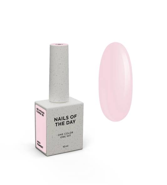 NAILSOFTHEDAY Gel polish Floria 187 — пастельно-рожевий гель-лак, що перекривається в один шар, 10 мл