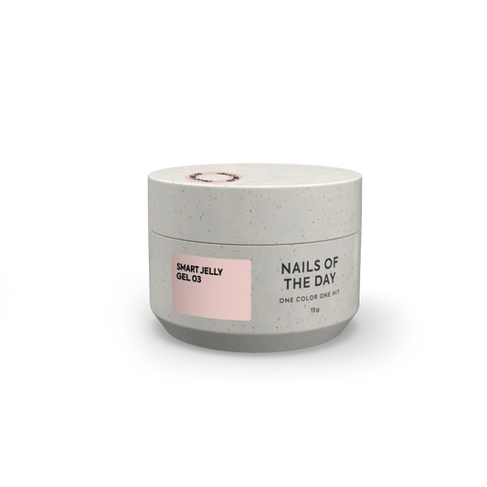 NAILSOFTHEDAY Smart Jelly gel 03 — персиково–бежевий будівельний гель желе для нігтів, 15 гм