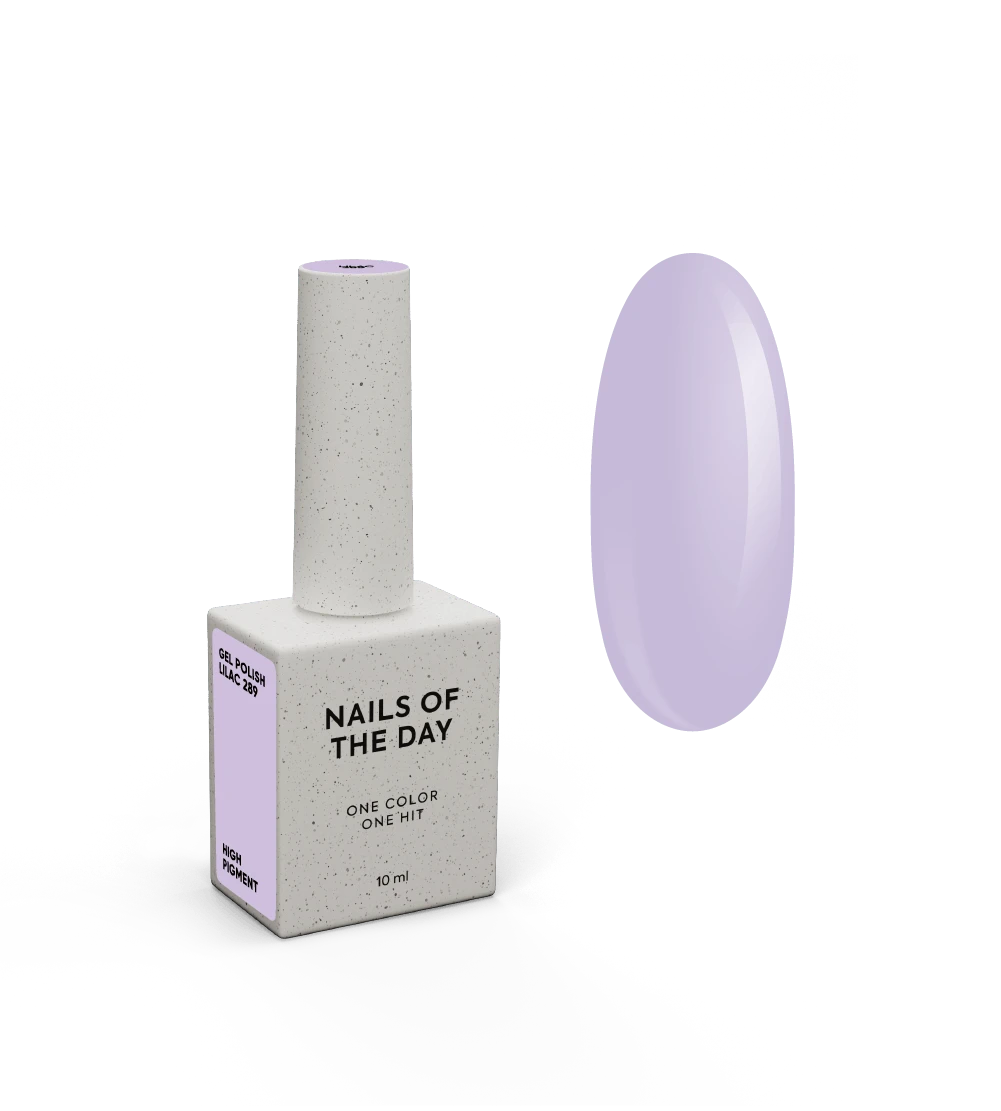 NAILSOFTHEDAY Gel polish Lilac — бузковий (ліловий) гель-лак, що перекривається в один шар, 10 мл
