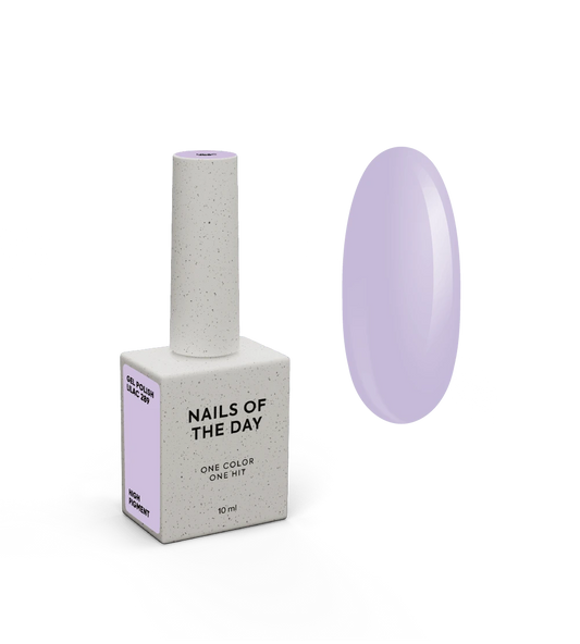 NAILSOFTHEDAY Gel polish Lilac — бузковий (ліловий) гель-лак, що перекривається в один шар, 10 мл