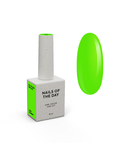 NAILSOFTHEDAY Gel Polish Lime – особливий неоново-салатовий гель-лак, що перекривається в один шар, 10 мл
