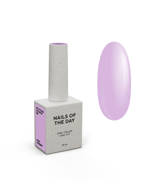 NAILSOFTHEDAY Gel Polish Lollipop — ліловий пастельний гель-лак для нігтів, що перекриває в один шар, 10 мл
