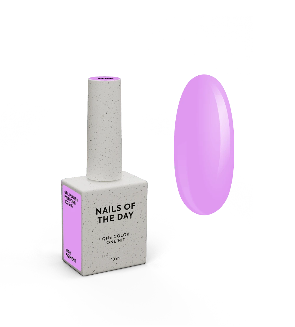 NAILSOFTHEDAY Gel polish Pantone2025/5 — лавандово-рожевий гель–лак для нігтів, що перекриває в один шар, 10 мл