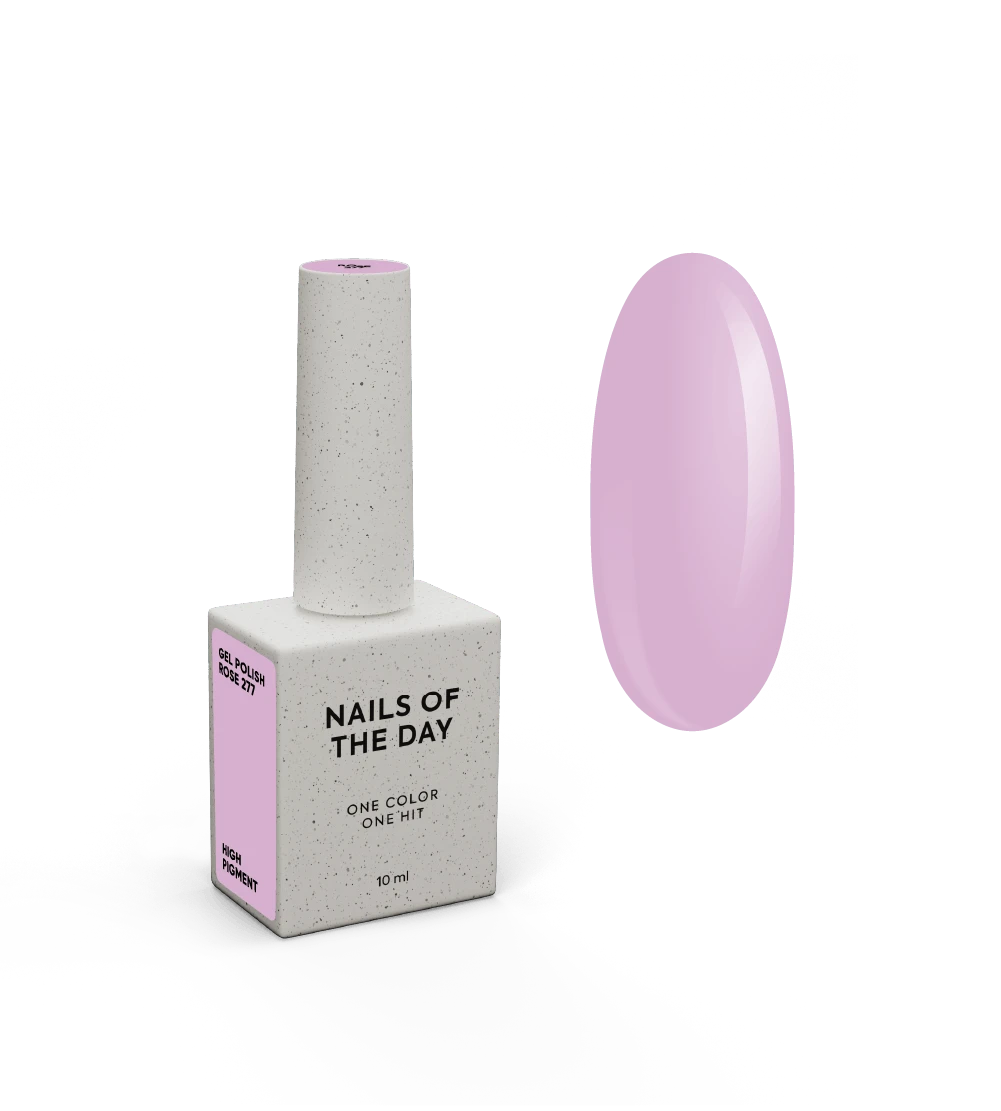 NAILSOFTHEDAY Gel Polish Rose — пильно–рожевий гель–лак для нігтів, що перекриває в один шар, 10 мл