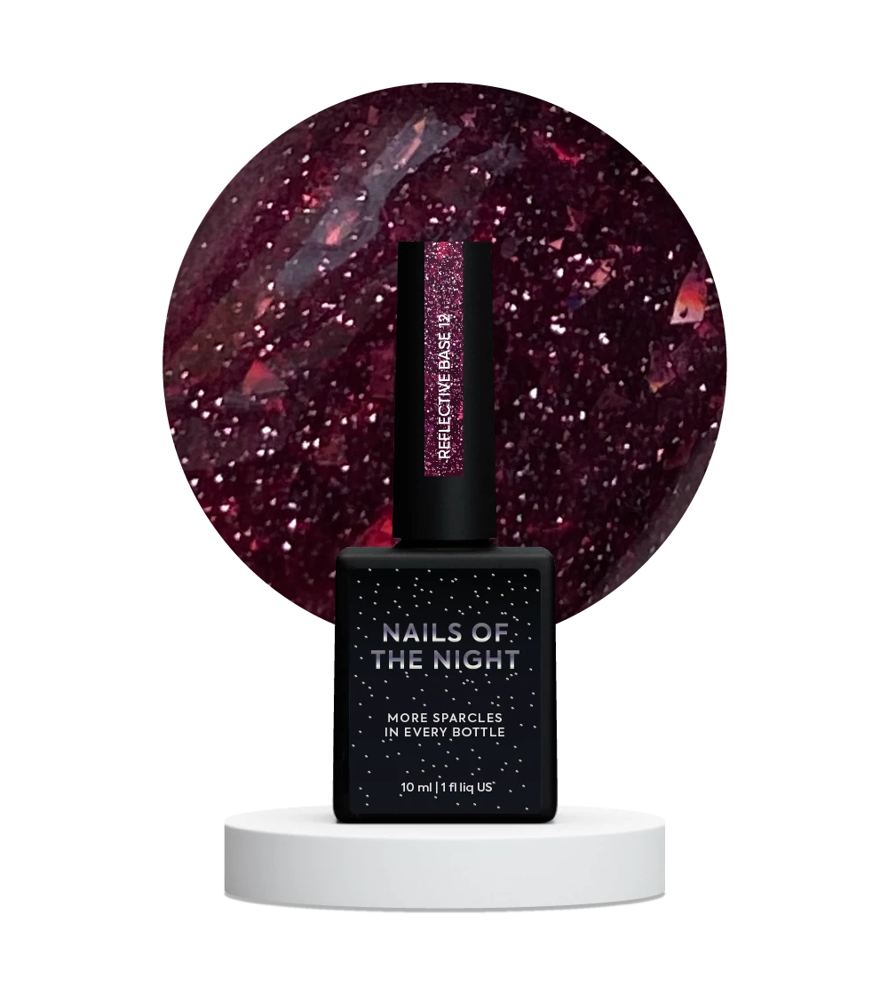 NAILSOFTHENIGHT Reflective base 12 — камуфлююча світловідбиваюча база з шимером, 10 мл