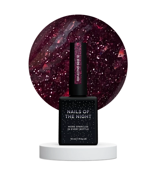 NAILSOFTHENIGHT Reflective base 12 — камуфлююча світловідбиваюча база з шимером, 10 мл