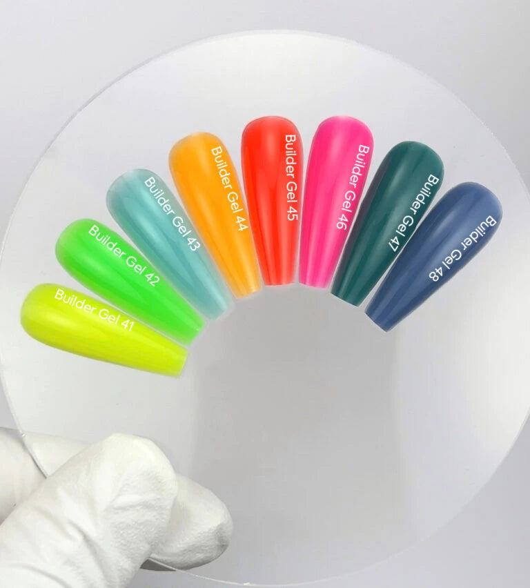 NAILSOFTHEDAY Builder gel 45 — коралово-червоний гель для нарощування нігтів, 15 мл
