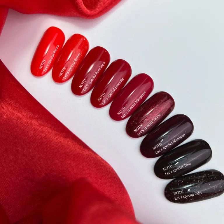 NAILSOFTHEDAY Gel Polish Jennifer 145 — темно–малиновий гель-лак, що перекривається в один шар, 10 мл